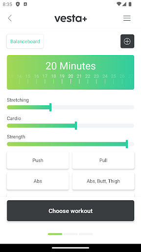 vesta+ Fitness Screen 3
