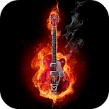 Fire and Guitar Live Wallpaper icon