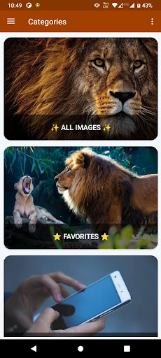 Android application Lions Wallpaper screenshort