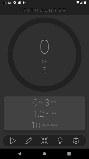 Android application FitCounter screenshort