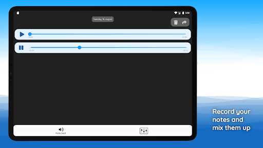 Screenshot of write lyrics & save your ideas