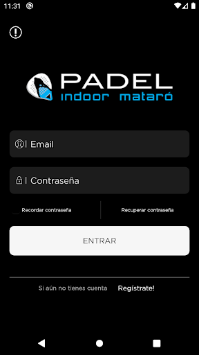 Android application Padel Indoor Mataró screenshort