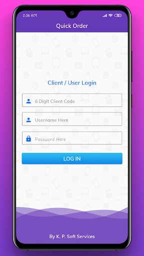 Android application Quick Order screenshort