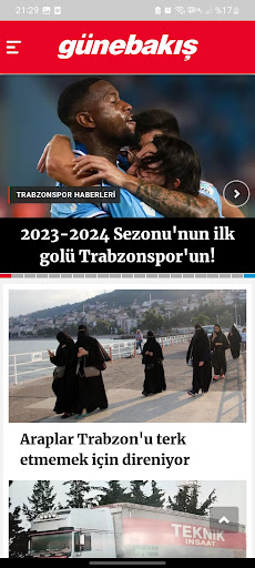 Android application Günebakış Trabzon Haber screenshort