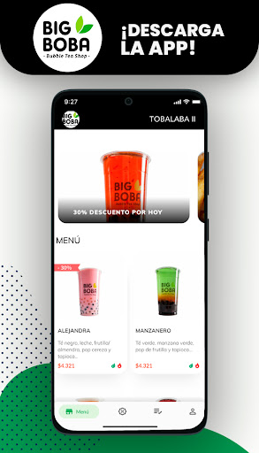 Android application Big Boba screenshort