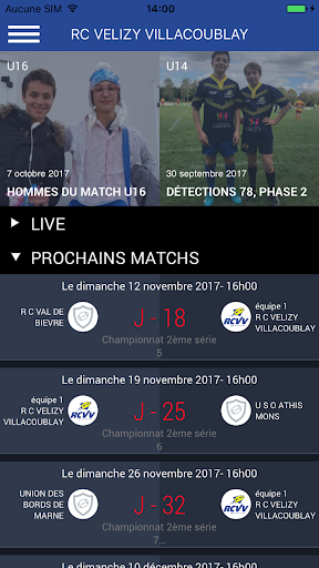 Android application RC VELIZY VILLACOUBLAY screenshort