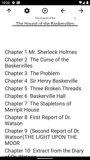 Android application Book, The Hound of the Baskerv screenshort