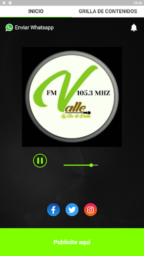 Fm Valle 105.3mhz Screen 2