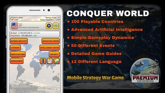 Global War Simulation v27 (MOD, Unlimited Money) Free For Android 1