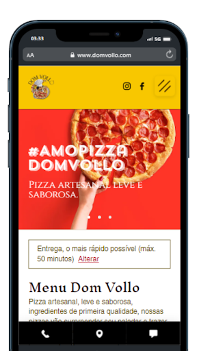 Android application Dom Vollo Pizza screenshort