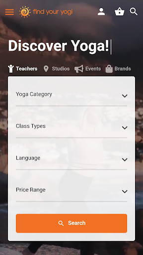 Android application Find Your Yogi screenshort