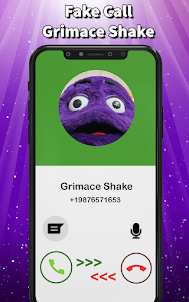 Grimace Shake Fake Face Call