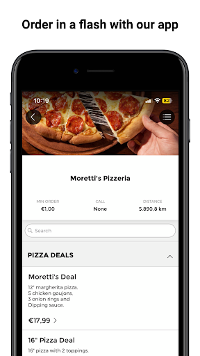 Android application Moretti's Pizzeria screenshort