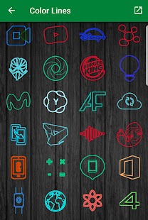 Цветные линии - скриншот Icon Pack