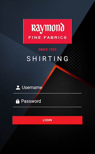 Android application Raymond Shirting Booking screenshort