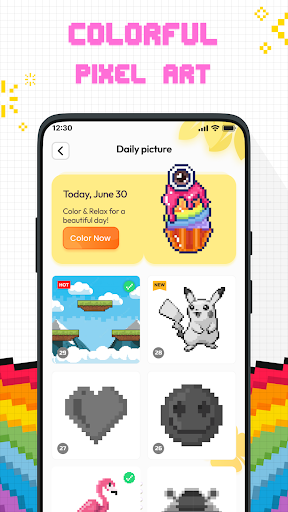 Tap Color by Number Pixel Art