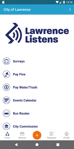 Android application Lawrence Listens screenshort