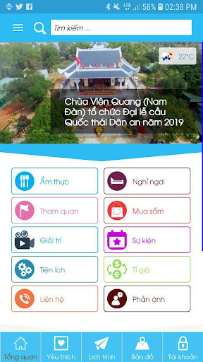 Nam Dan Tourism Screen 2