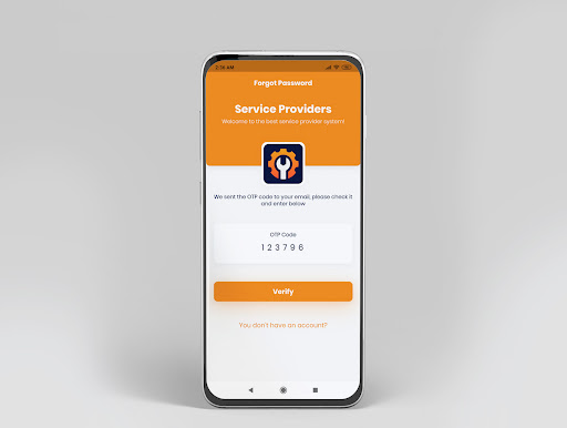 Android application Service On-Demand Provider screenshort