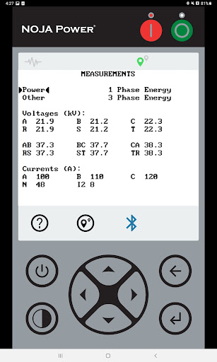 Android application NOJA Power Remote HMI screenshort