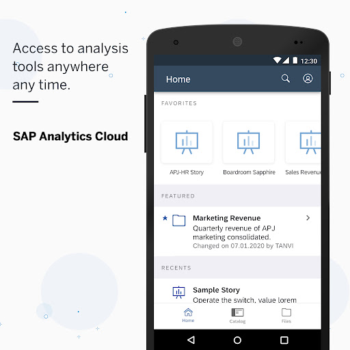 Android application SAP Analytics Cloud screenshort