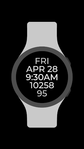 Android application Readable Watch Face screenshort
