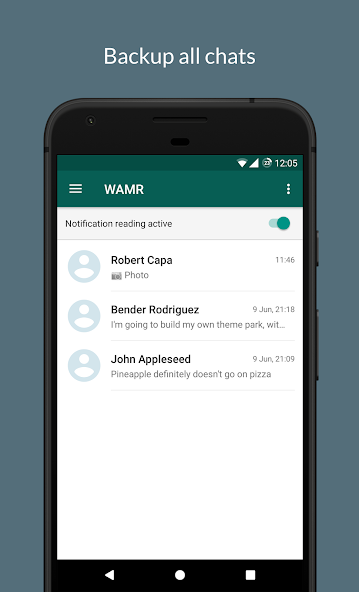 WAMR - Recupera mensajes borrados, descarga estado 0.11.1 APK + Mod (Unlimited money) untuk android