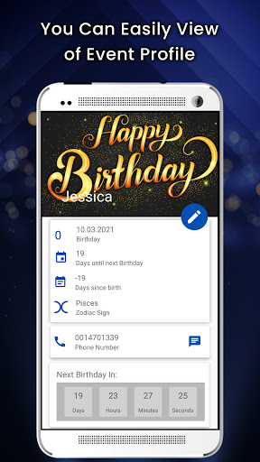 Birthday & Anniversary Events Reminder 1.3 Screenshots 1