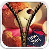 Teddy Bear Zipper Lock Screen icon