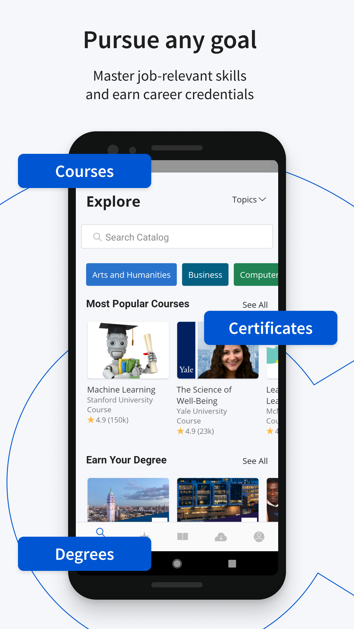 Android application Coursera screenshort