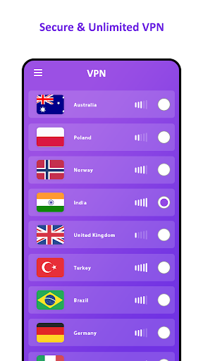 Android application A+ VPN: Fast, Safe & Unlimited screenshort