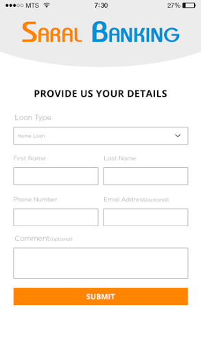 Android application Saral Banking screenshort