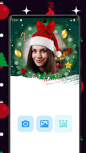 Android application Christmas Photo Frames Editor screenshort