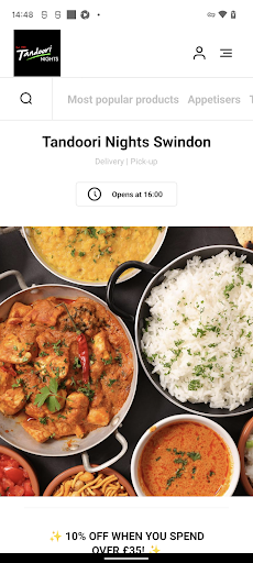 Android application Tandoori Nights Swindon screenshort