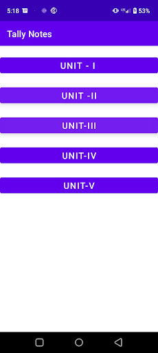 Android application Tally Notes screenshort