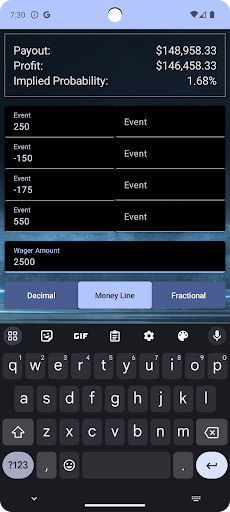 Parlay Calculator Screen 2