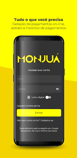 Android application Monjuá Pagamentos screenshort