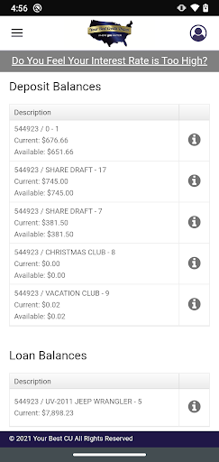 Your Best Credit Union Screen 2