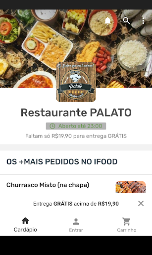 Android application Restaurante Palato screenshort