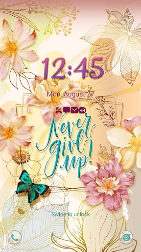Gold Flowers - Wallpaper Screen 2