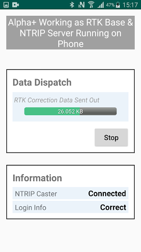 Polaris Alpha+ NTRIP Server/Cl Screen 2
