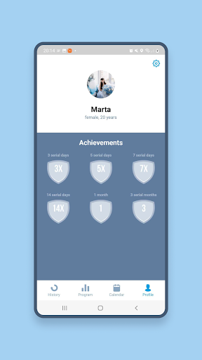 Android application Luminette screenshort