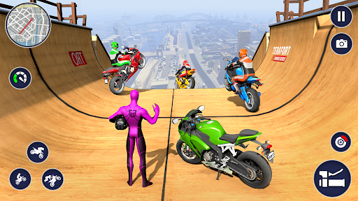 Android application Bike Stunt Games 3D Bike Games screenshort
