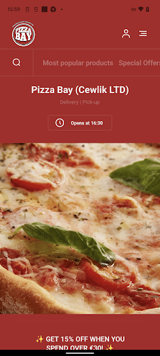 Android application Pizza Bay screenshort