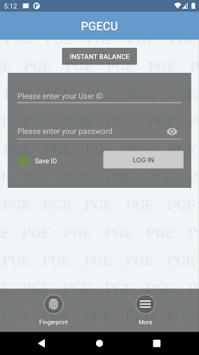 PGE Federal Credit Union Screen 2