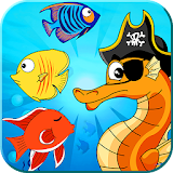 Pirate Seahorse match 3 - find the treasure icon