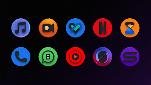 Baked – Dark Android Icon Pack v15.0.0 [Patched]