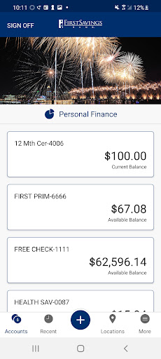 First Savings Bank Personal Screen 2