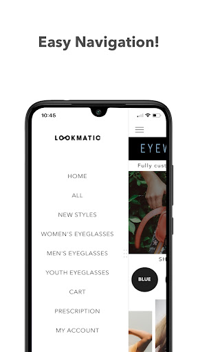 Screenshot of Lookmatic Eyewear