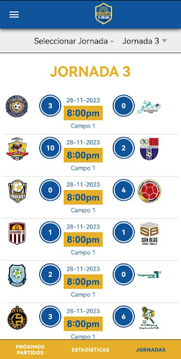 Android application Liga Veteranos El Volcan screenshort